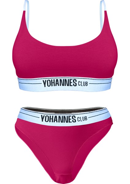 Yohannes Club Yohannesclub, Kadın, Iç Çamaşırı Takımı, (Bralet-Slip), Pembe/fuşya