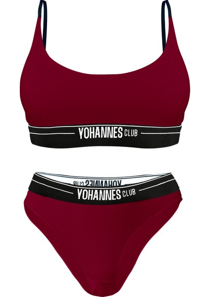 Yohannes Club Yohannesclub, Kadın, Iç Çamaşırı Takımı, (Bralet-Slip), Bordo