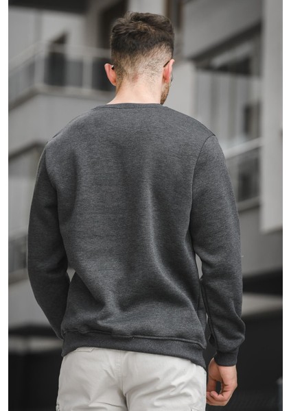Gomez Fitted Üç Iplik Şardonlu Pamuklu Bisiklet Yaka Sweatshirt fırsatları