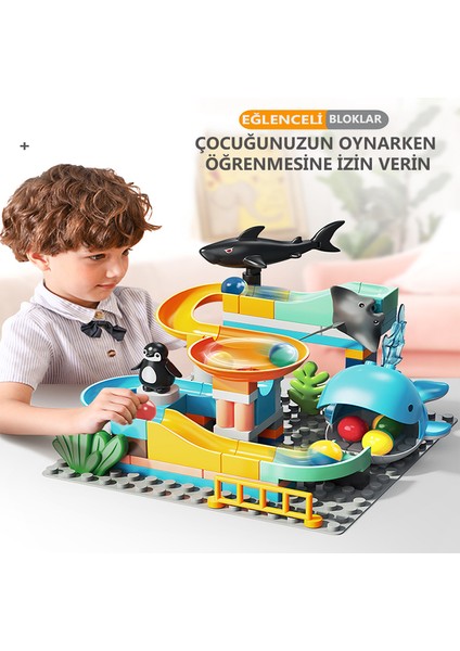 Learning Fun Marble Run Blok Yapı Seti 72 Parça - Okyanus Macerası