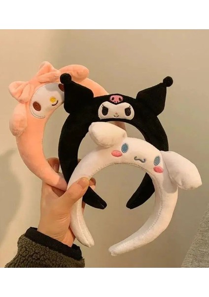 Kuromi Temalı Peluş Figürlü Çocuk Taç