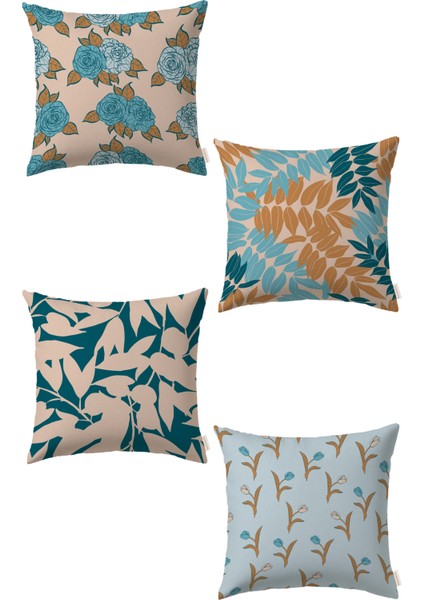 Çiçek 4’lü Kırlent Kılıf DS26