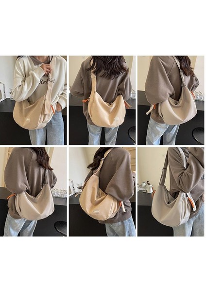 Omuz Çantası Çapraz Çanta Taşınabilir Yüksek Kaliteli Rahat Kumaş Malzeme Sokak Stili, Siyah (Yurt Dışından) fiyatları