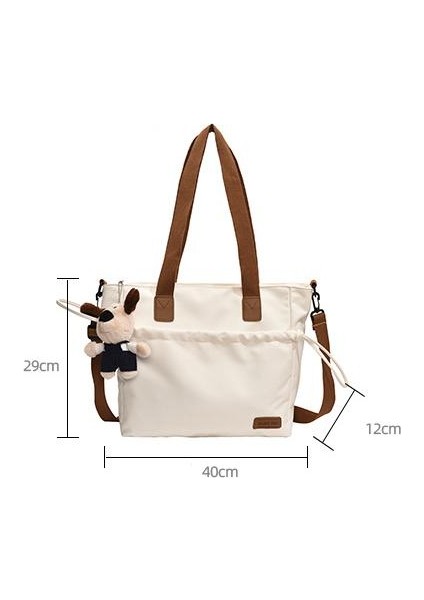 Omuz Çantası Çapraz Çanta Taşınabilir Sokak Stili Içın Yüksek Kaliteli Hafif Oxford Kumaş, Beyaz (Yurt Dışından) modelleri