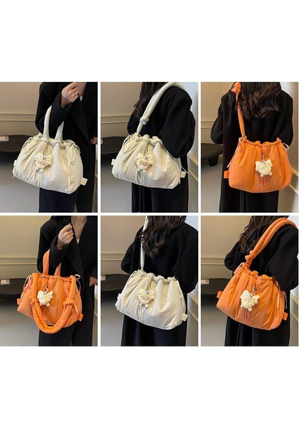 Omuz Çantası Çapraz Çanta Taşınabilir Sokak Stili Içın Yüksek Kaliteli Rahat Naylon Kumaş, Koyu Yeşil (Yurt Dışından) fiyatları