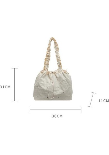 Omuz Çantası Çapraz Çanta Taşınabilir Yüksek Kaliteli Naylon Malzeme Büyük Kapasite, Bej (Yurt Dışından) modelleri