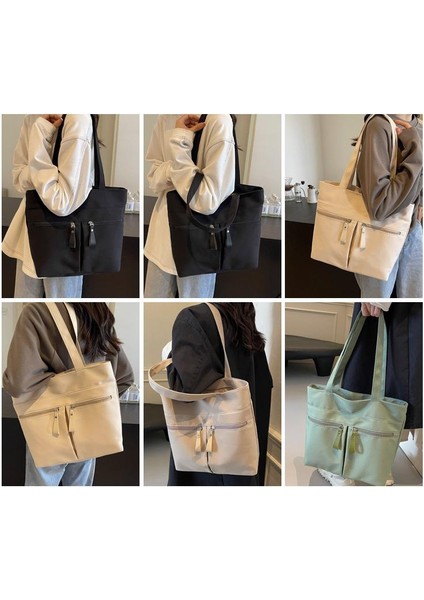 Omuz Çantası Çapraz Çanta Taşınabilir Sokak Stili Içın Yüksek Kaliteli Hafif Kanvas Kumaş, Yeşil (Yurt Dışından) fiyatları