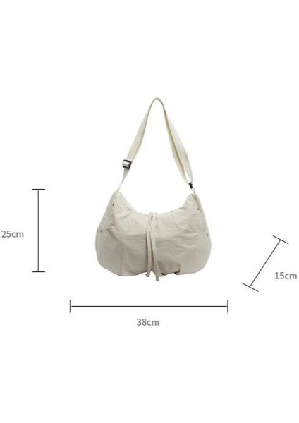 Omuz Çantası Çapraz Çanta Taşınabilir Yüksek Kaliteli Hafif Oxford Kumaş Malzemesi Popüler Stil , Bej (Yurt Dışından) modelleri