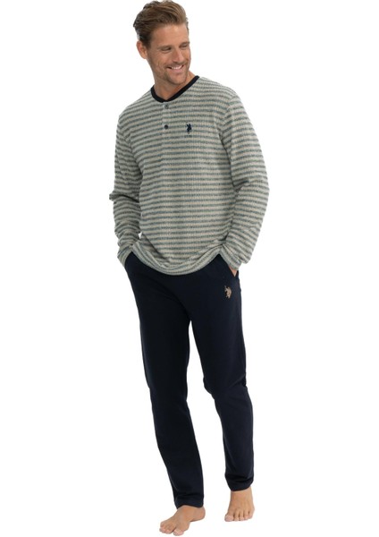 U.s. Polo Assn. Erkek Uzun Kollu Iki Iplik Patlı Çizgili Eşofman Pijama Takımı S25840 fiyatları