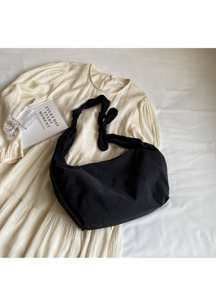 Omuz Çantası Çapraz Çanta Taşınabilir Yüksek Kaliteli ve Konforlu Naylon Malzeme Popüler Stil, Siyah (Yurt Dışından)