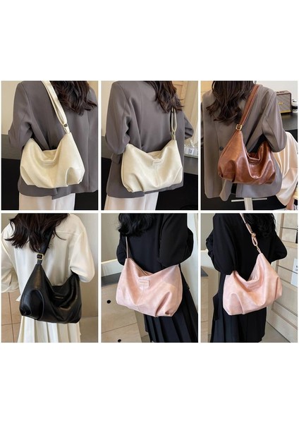 Omuz Çantası Çapraz Çanta Taşınabilir Yüksek Kaliteli ve Konforlu Pu Malzeme Basit Stil, Siyah (Yurt Dışından) fiyatları