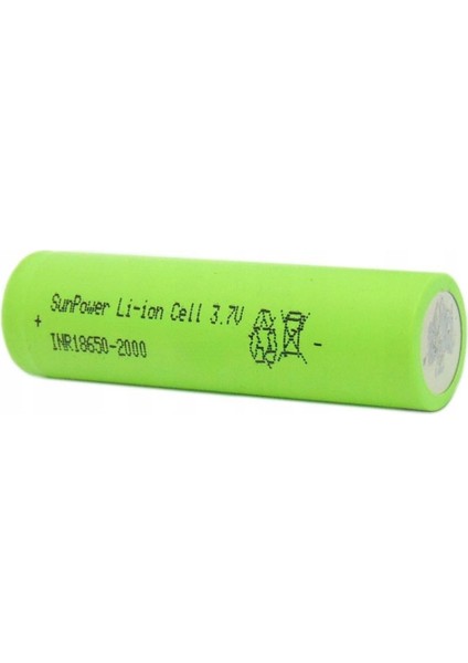 Li-Ion 18650 3.7V 2000 Mah Şarjlı Pil