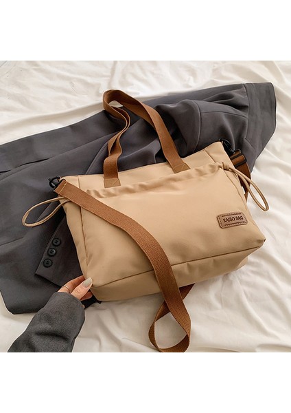 Omuz Çantası Çapraz Çanta Taşınabilir Sokak Stili Içın Yüksek Kaliteli Hafif Oxford Kumaş, Haki (Yurt Dışından)
