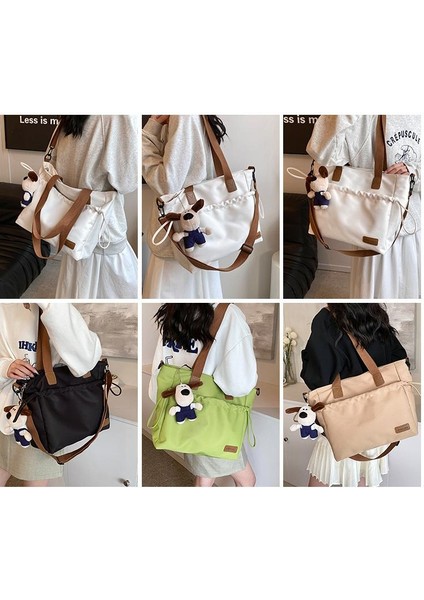 Omuz Çantası Çapraz Çanta Taşınabilir Sokak Stili Içın Yüksek Kaliteli Hafif Oxford Kumaş, Haki (Yurt Dışından) fiyatları