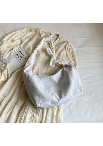 Omuz Çantası Çapraz Çanta Taşınabilir Yüksek Kaliteli ve Konforlu Naylon Malzeme Popüler Stil, Bej (Yurt Dışından)