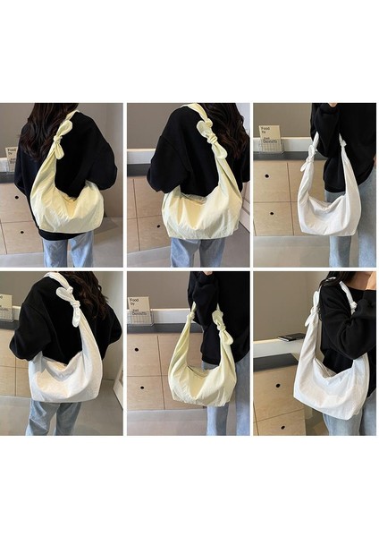 Omuz Çantası Çapraz Çanta Taşınabilir Yüksek Kaliteli ve Konforlu Naylon Malzeme Popüler Stil, Bej (Yurt Dışından) fiyatları