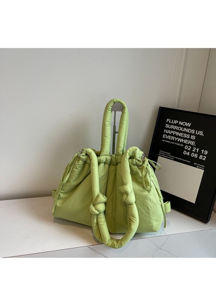 Omuz Çantası Çapraz Çanta Taşınabilir Sokak Stili Içın Yüksek Kaliteli Rahat Naylon Kumaş, Açık Yeşil (Yurt Dışından)