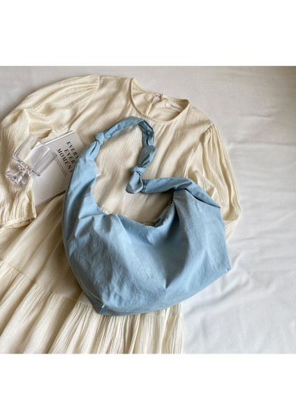 Omuz Çantası Çapraz Çanta Taşınabilir Yüksek Kaliteli ve Konforlu Naylon Malzeme Popüler Stil, Mavi (Yurt Dışından)