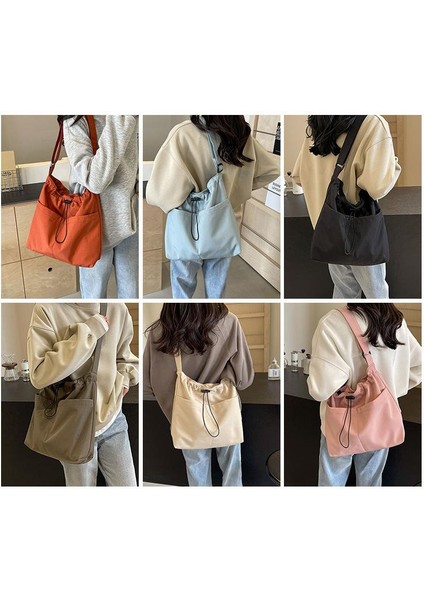 Omuz Çantası Çapraz Çanta Taşınabilir Yüksek Kaliteli Rahat Tuval Malzemesi Popüler Stil , Bej (Yurt Dışından) fiyatları