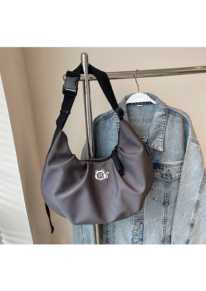 Omuz Çantası Çapraz Çanta Taşınabilir Yüksek Kaliteli Aşınmaya Dayanıklı Oxford Kumaş Malzemesi Popüler Stil , Gri (Yurt Dışından)