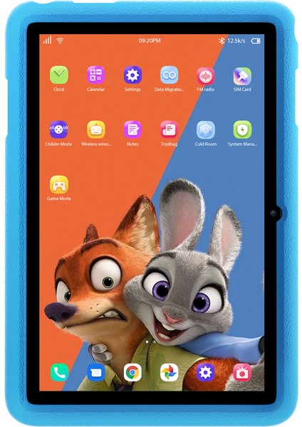 Tab8KIDS Tablet 10.1"/7 GB/128 GB/13 MP/Android12+Kılıf Dahil (Mavi)