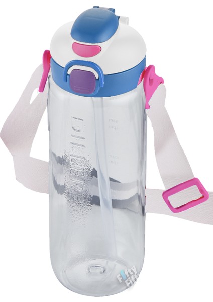 Dıller 780 ml Tek Kapak Çift Kullanım Pipetli/pipetsiz Askılı Tritan Su MATARASI-FFDILLERD68-780