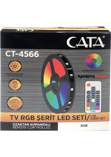 CT-4566 Usb'li Tv Arkası Rgb LED 3mt