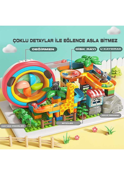 Learning Fun Marble Run Blok Yapı Seti 194 Parça - Macera Adası