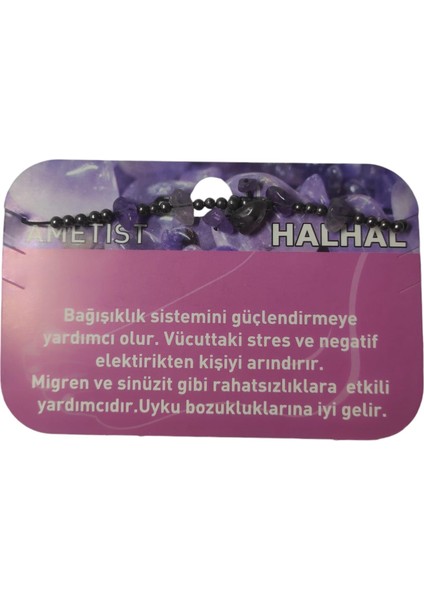 Ametist Taşı Halhal Doğal Taş Bileklik Hal Hal Ayarlanabilir Ipli Mor Taş Kristalize Kırık Taş Şifalı Halhal Bileklik