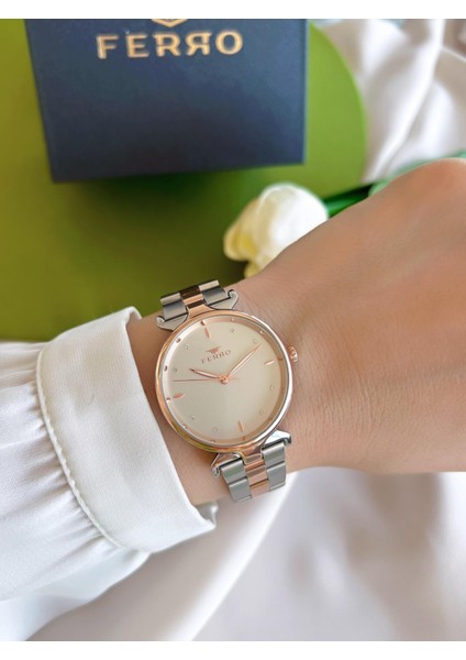 Çelik Kordon Iyon Kaplama Kasa 3 Atm Suya Dayanıklı Kadın Kol Saati+Bileklik BFL40115-XE fiyatları