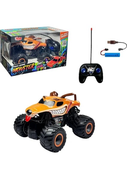 Uzaktan Kumandalı Full Fonksiyon Şarjlı Monster Jeep - Turuncu