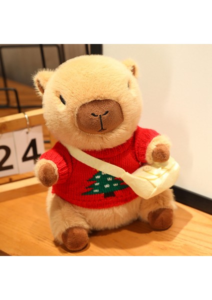 Sevimli Kazak Capybara Çocuk Peluş Oyuncak Çocuk Hediye 23 cm (Yurt Dışından)