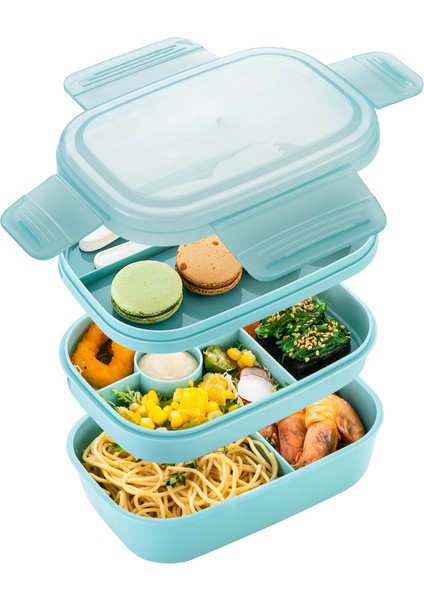 Isıtmalı Üç Bölmeli Bento Box Yetişkin Öğle Yemeği Kutusu (Yurt Dışından)