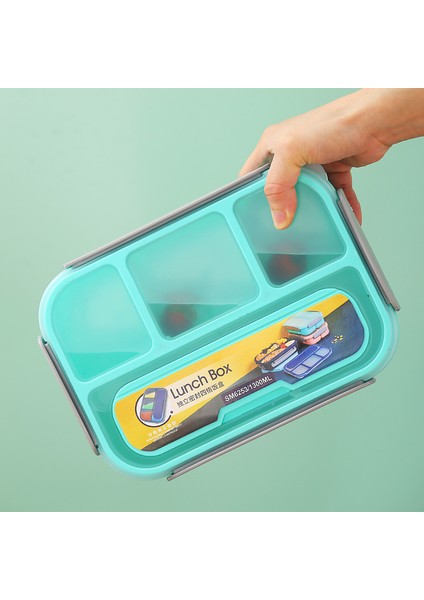 Dört Bölmeli Plastik Öğle Yemeği Kutusu Öğrenci Öğle Yemeği Kutusu (Yurt Dışından)