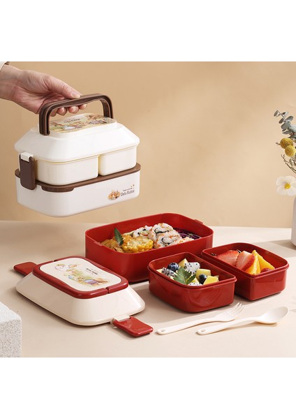 Double Layer Large Capacity Children's Lunch Box 1.5l (Yurt Dışından)