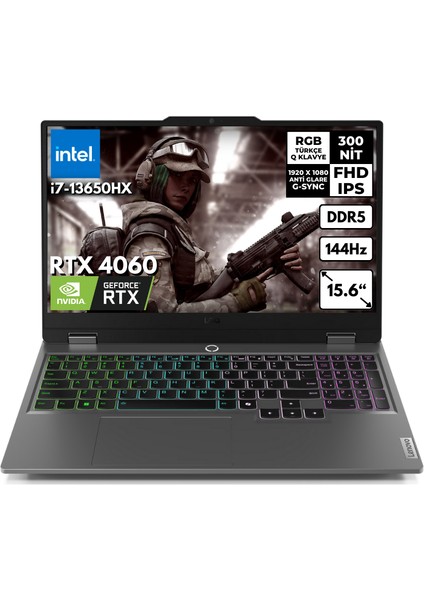 Loq 15IRX9 I7-13650HX 16 GB 2 Tbssd 115W RTX4060 15.6" Fhd Windows 11 Home Taşınabilir Bilgisayar 83DV00HNTR BT24