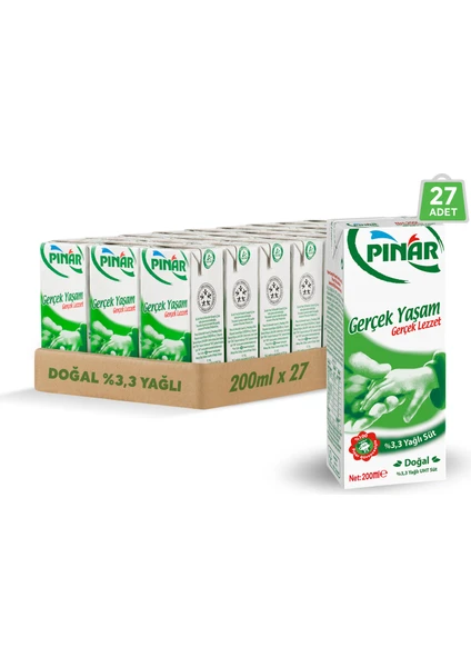 Yağlı Süt 200 ml x 27 Adet