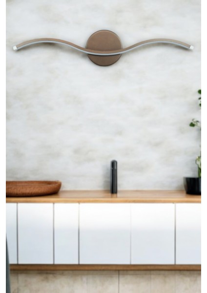 Diana Modern Tasarım Kahverengi Renk Gün Işığı Ledli Banyo - Mutfak - Salon Led Duvar Aplik fiyatları