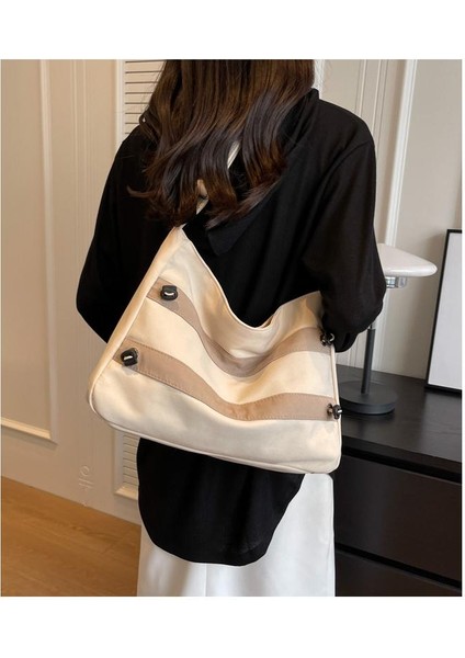 Omuz Çantası Çapraz Çanta Taşınabilir Yüksek Kaliteli Tuval Malzemesi Kentsel Moda Stili, Siyah (Yurt Dışından) fiyatları