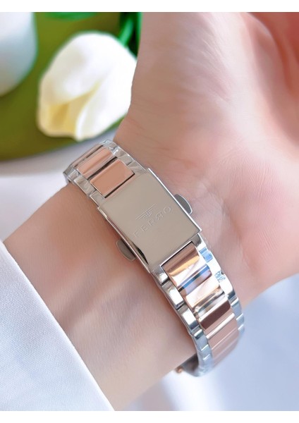 Çelik Kordon Iyon Kaplama Kasa 3 Atm Suya Dayanıklı Kadın Kol Saati+Bileklik BFL21469-E modelleri