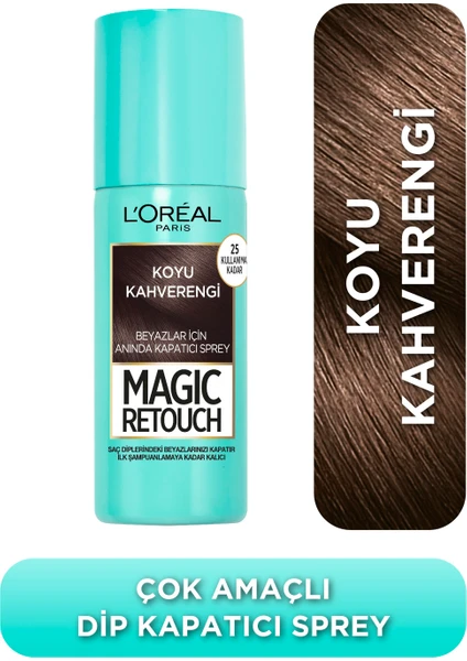 L'Oréal Paris Magic Retouch Beyaz Dipleri Kapatıcı Sprey - Koyu Kahverengi