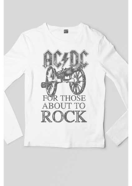 Top Rock Acdc Beyaz Uzun Kollu Erkek Penye Tişört fiyatları