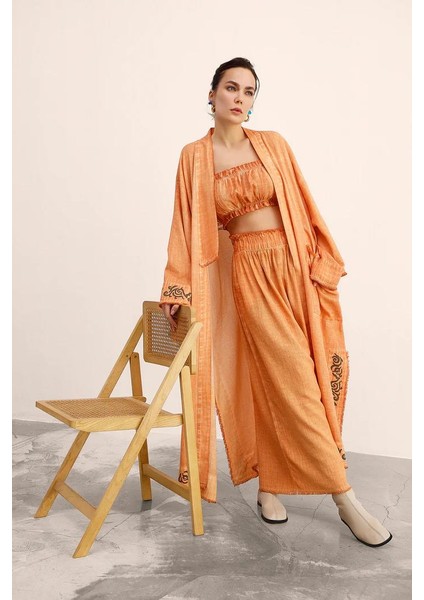 Turuncu Palazzo Pantolon Turuncu