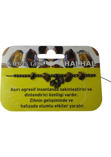Kaplan Gözü Taşı Halhal Doğal Taş Bileklik Hal Hal Ayarlanabilir Ipli Kahverengi Kristalize Kırık Taş Şifalı Halhal Bileklik fiyatları