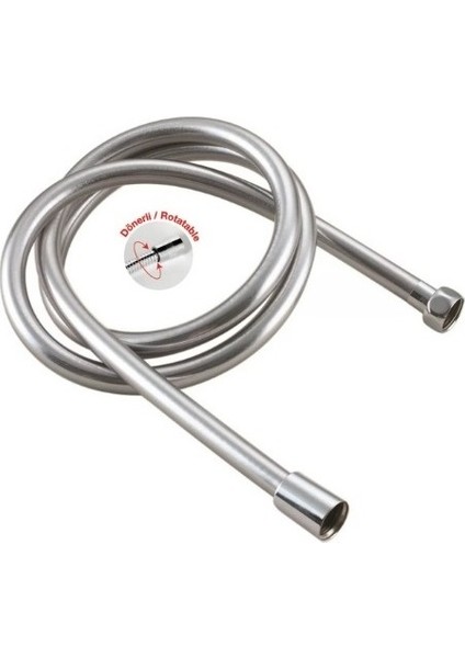 150CM Uzun Ömürlü Esnek Pvc Gri Duş Hortumu (Kırılmaz-Çatlamaz-Patlamaz) - Shower Hose fiyatları