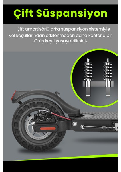 Süspansiyonlu Çift Şürüş Modlu Katlanabilir Elektrikli Scooter 261786 indirimleri