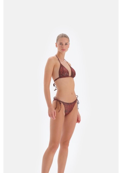 3017BK Üçgen Küçük Bikini Tk. - Siyah Kırmızı