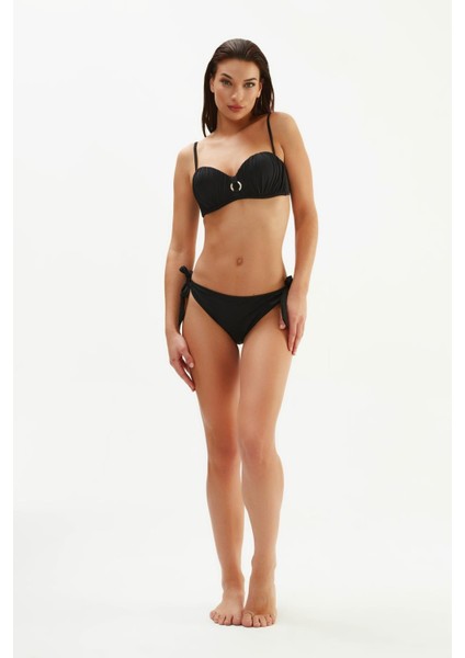 2010ESBK Kaplı Straplez Bikini Tk. - Siyah