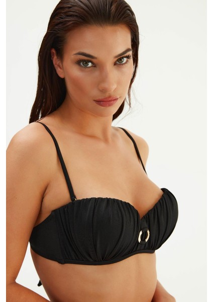 2010ESBK Kaplı Straplez Bikini Tk. - Siyah modelleri