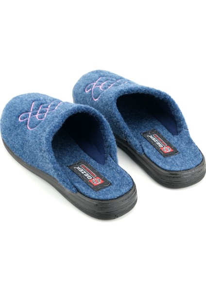 Kadın Kışlık Keçe Nakışlı Kalp Tasarım Ev Bahçe Terlik fırsatları